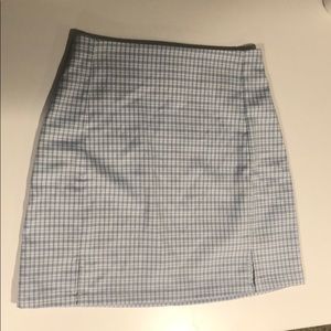 brandy melville plaid blue skirt